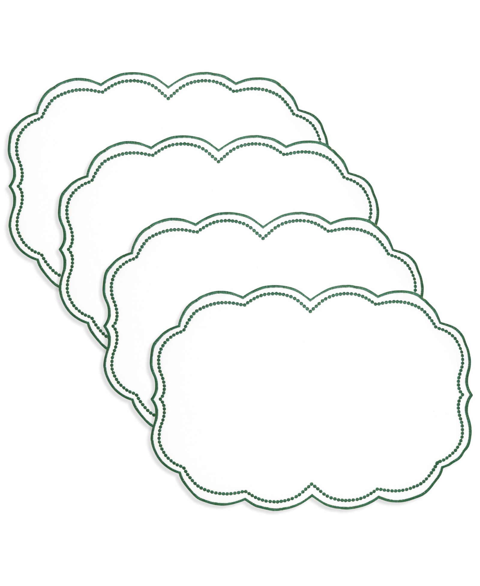 Случайте подтон Saro Lifestyle Embroidered Polka Dot Placemat Set of 4
