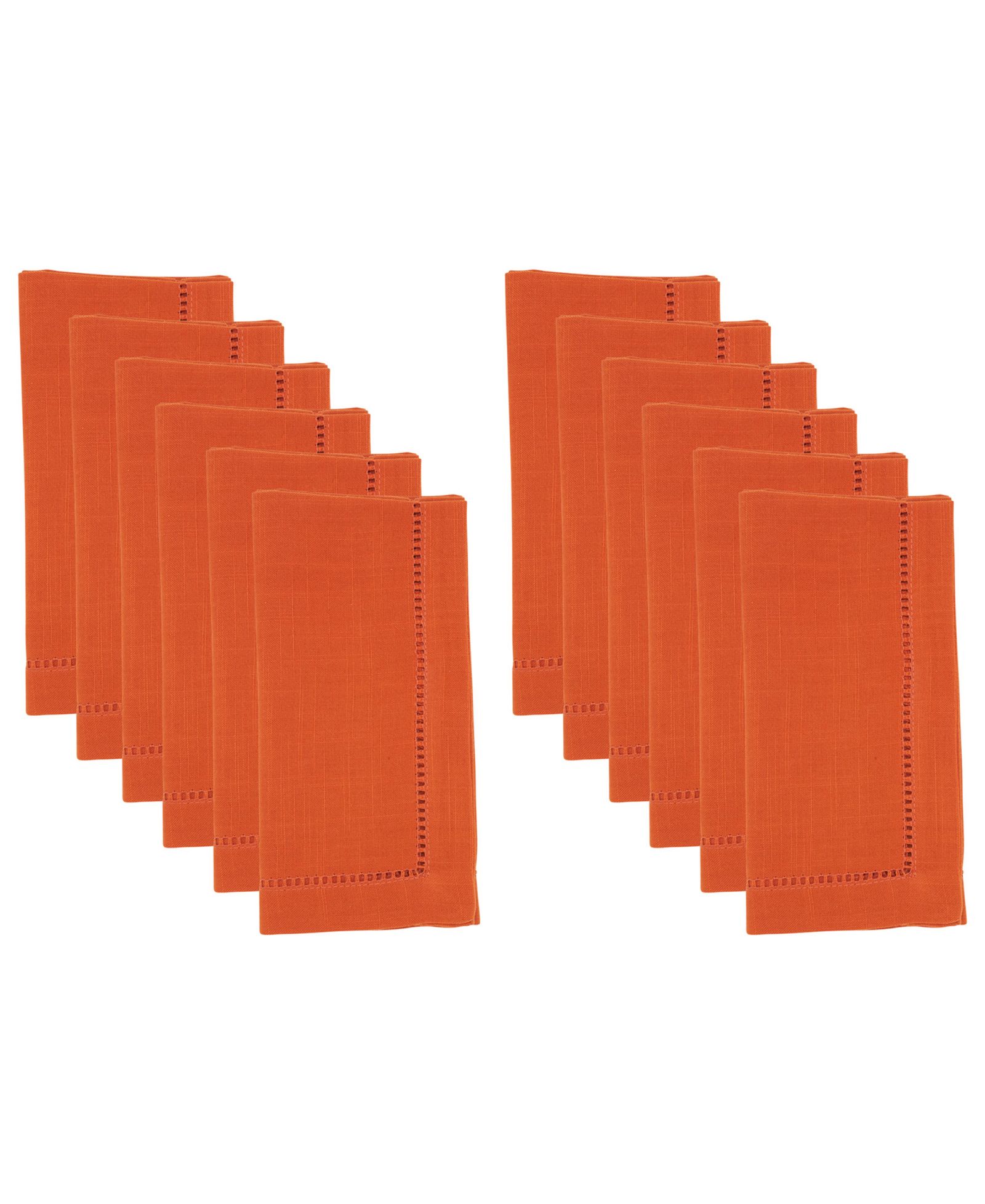 Saro Lifestyle Hemstitched Border Dinner Napkin, Set of 12
