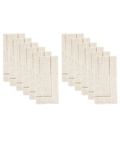 Салфетки Saro Lifestyle Linen Blend Toscana Double Hemstitched, набор из 12 шт.