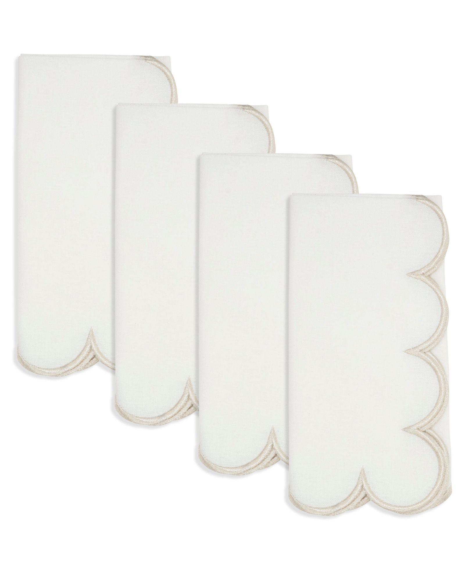 Saro Lifestyle Scalloped Hem Napkin, Set of 4