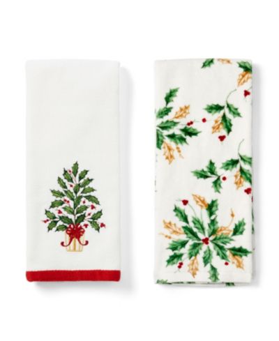 Кухонные полотенца Lenox Holiday Tree, набор из 2 шт