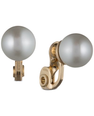 ANNE KLEIN серьги с имитацией жемчуга, Gold-Tone, 10MM