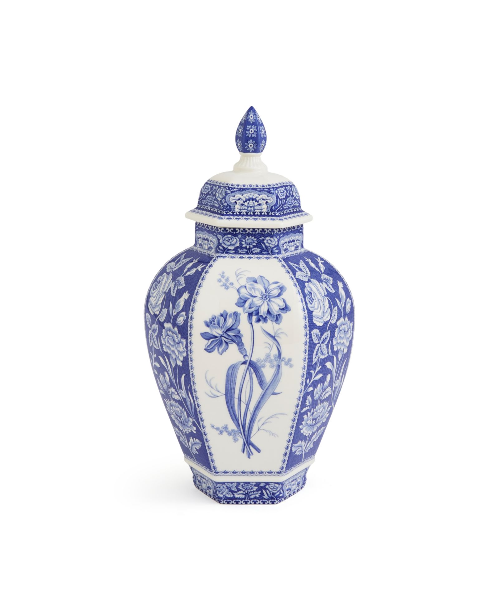 Spode Blue Italian Floral Ginger Jar