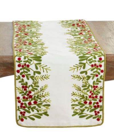 Saro Lifestyle Дорожка для стола Red Berry 16" x 72"