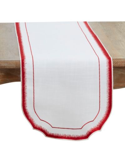Saro Lifestyle элегантная дорожка на стол с вышивкой, 16" x 70"