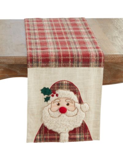 Saro Lifestyle дорожка на стол в клетку, 13" x 72"
