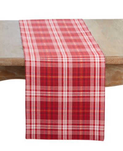 Скатерть Saro Lifestyle в клетку, 13" x 72"