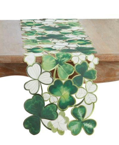 Saro Lifestyle Clovers дорожка для стола, 13" x 72"