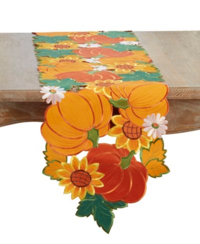 Скатерть Saro Lifestyle с тыквенным принтом, 14" x 72"
