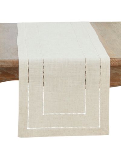 Льняная дорожка для стола Saro Lifestyle Toscana Double Hemstitched 16" x 90"