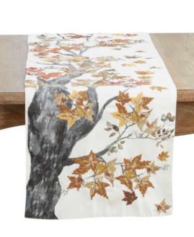 Saro Lifestyle дорожка на стол Fall Tree, 16" x 72"