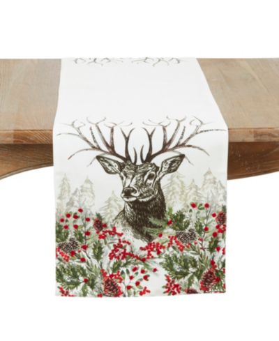 Saro Lifestyle Дорожка для стола Saro Lifestyle Deer, 16" x 72"