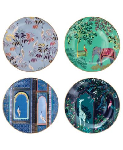 Portmeirion Sara Miller India Cake Plates, Set of 4