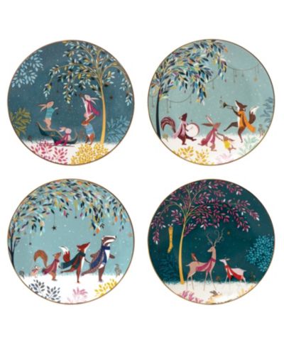 Portmeirion Sara Miller Woodland Tales Plates, Set of 4