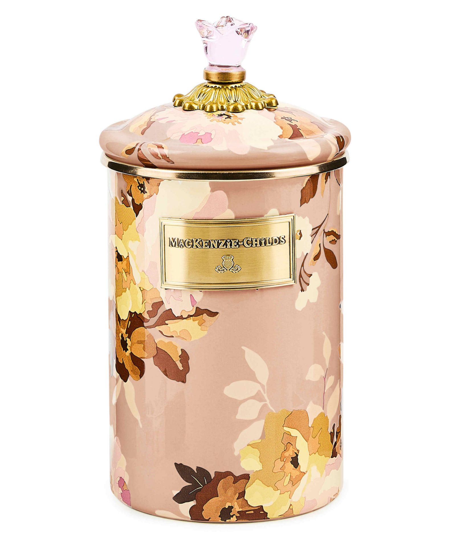 MacKenzie-Childs большая банка Wild Rose Mauve