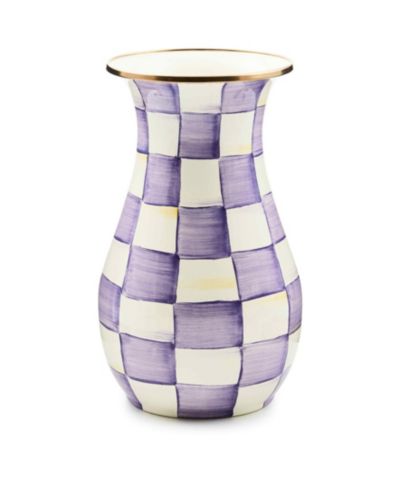 Ваза ручной работы MacKenzie-Childs Violet Check Tall