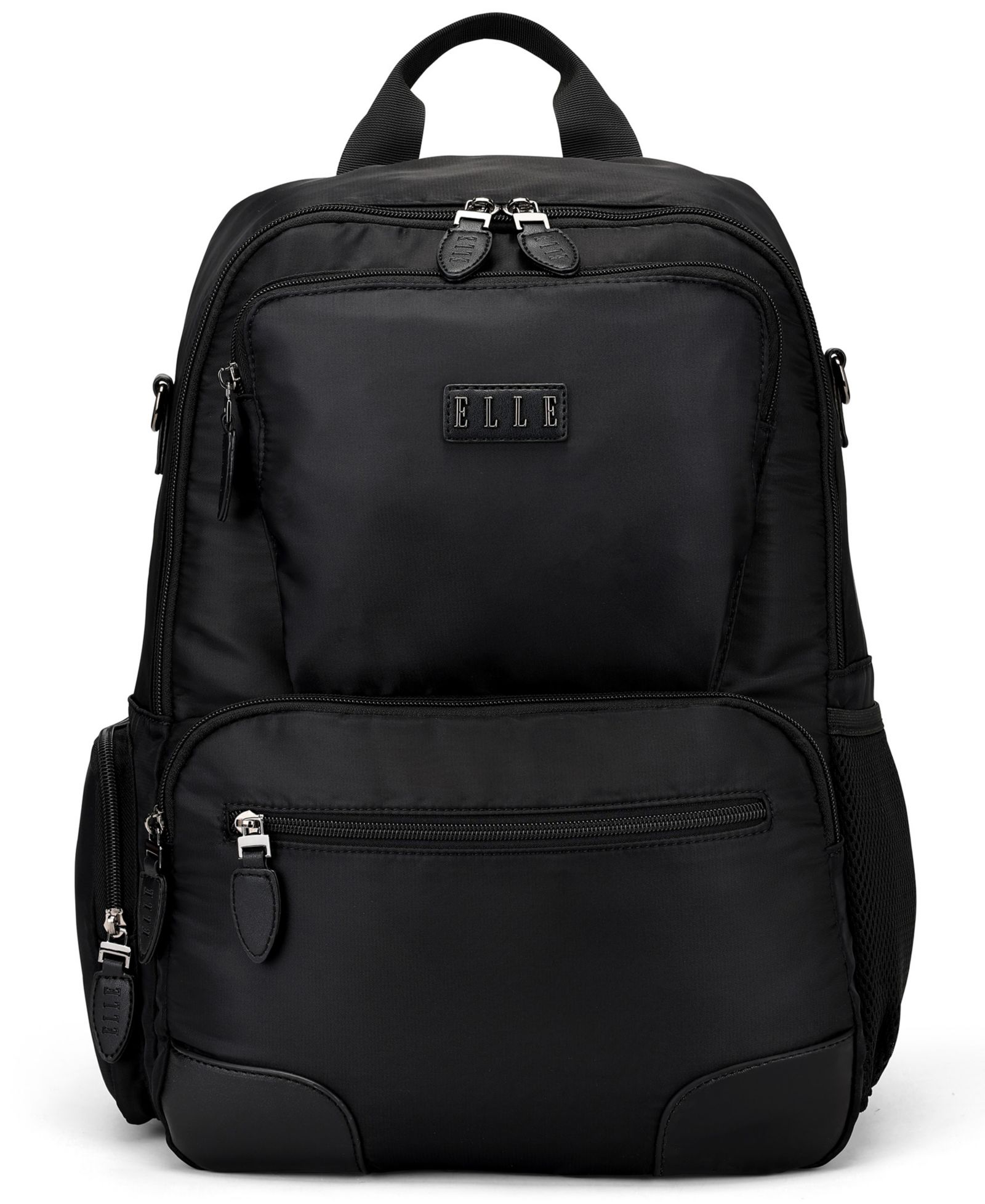 Elle Voyage 17.5" Twill and Faux Leather Backpack