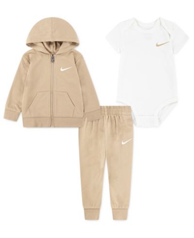 Nike комплект из боди, худи и брюк для новорожденных