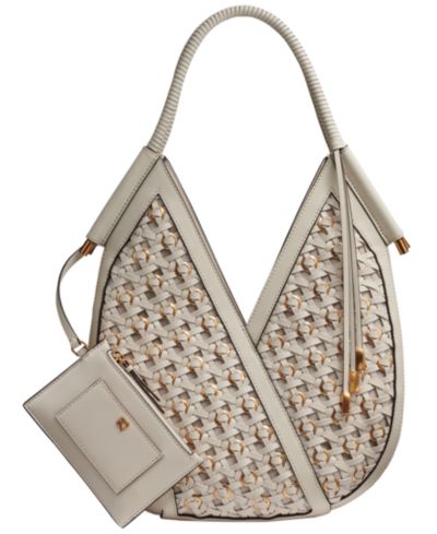 Donna Karan New York Baldwin Woven Grommet Shoulder Bag