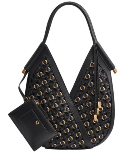 Donna Karan New York Baldwin Woven Grommet Shoulder Bag