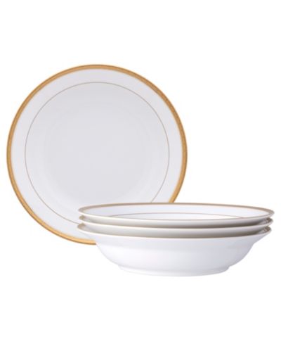 Noritake Charlotta Rim Dinner Bowls, Set of 4