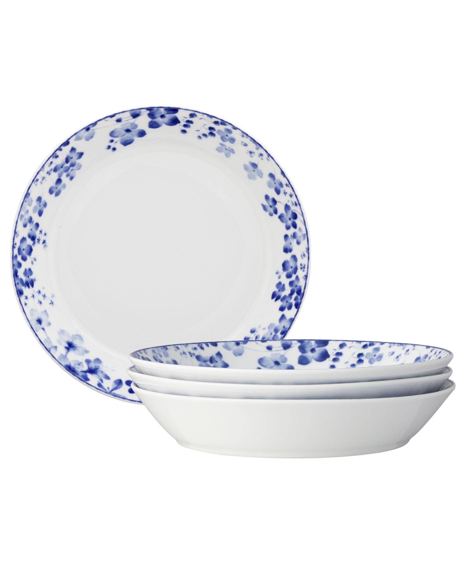 Noritake Bloomington Road Blue набор из 4 обеденных чаш, 9-3/4", 43 oz.