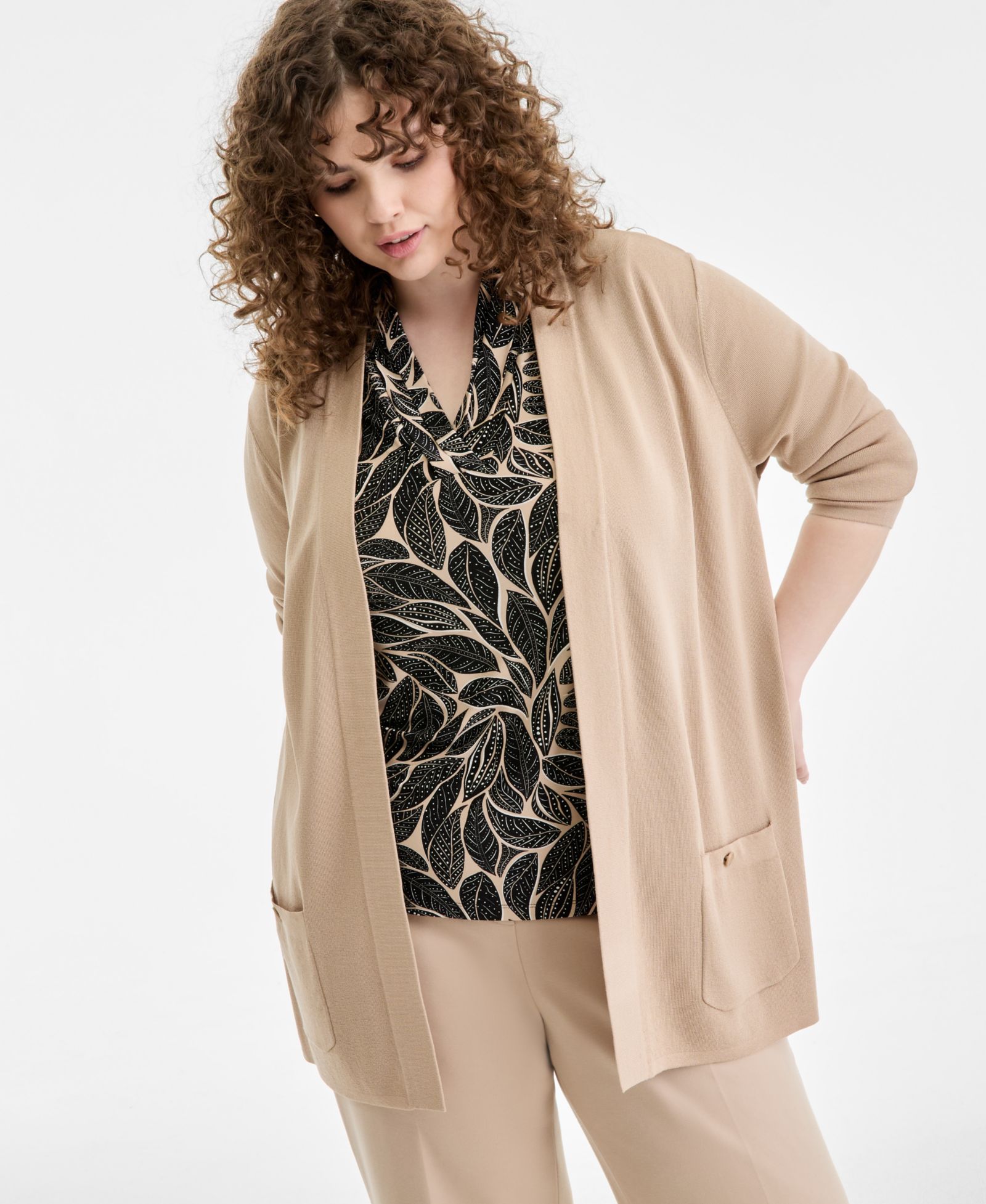 Кардиган Anne Klein Plus Size Malibu Open-Front