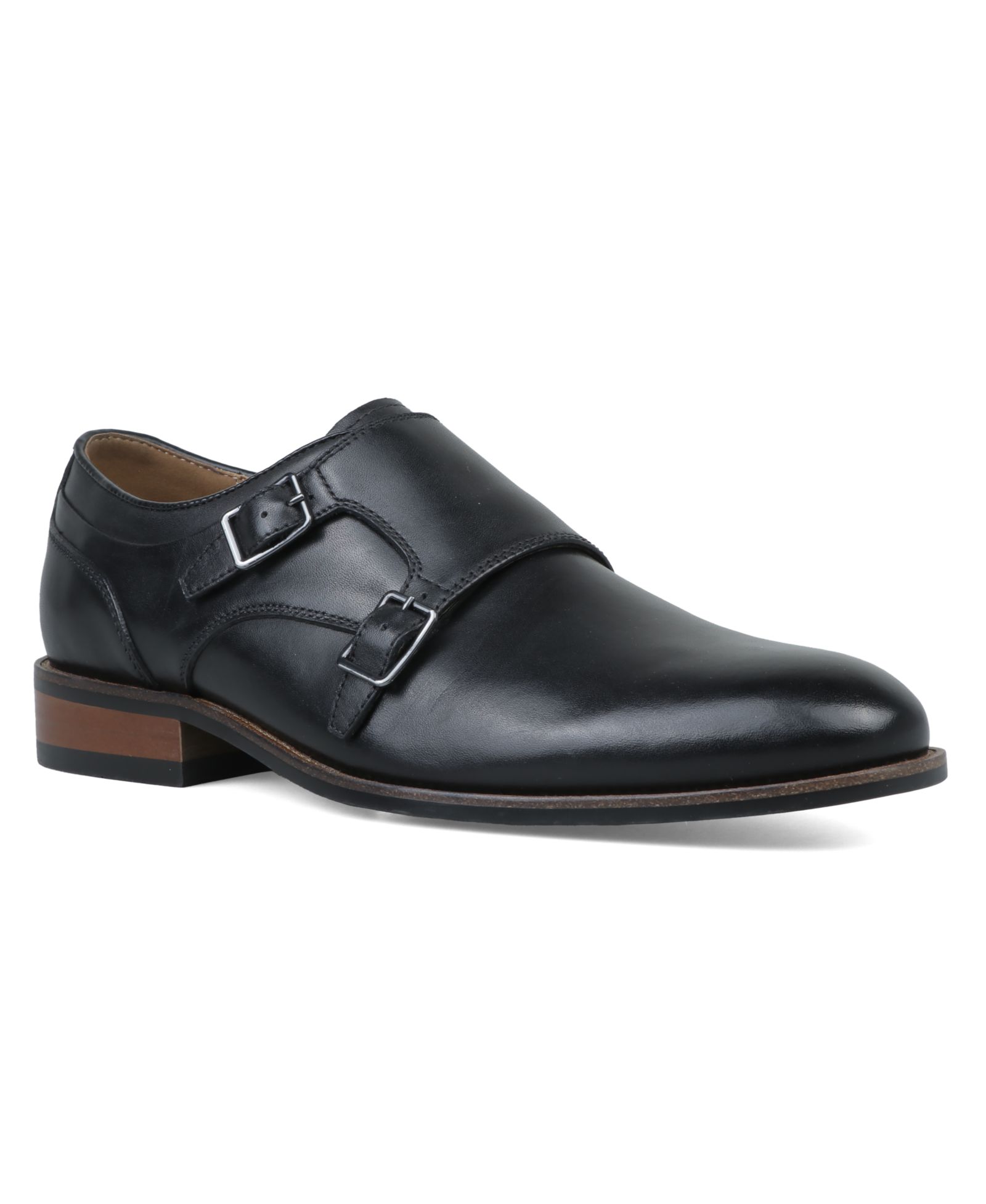 Bar III Men's Genuine Leather Monk-Strap Dress Shoes