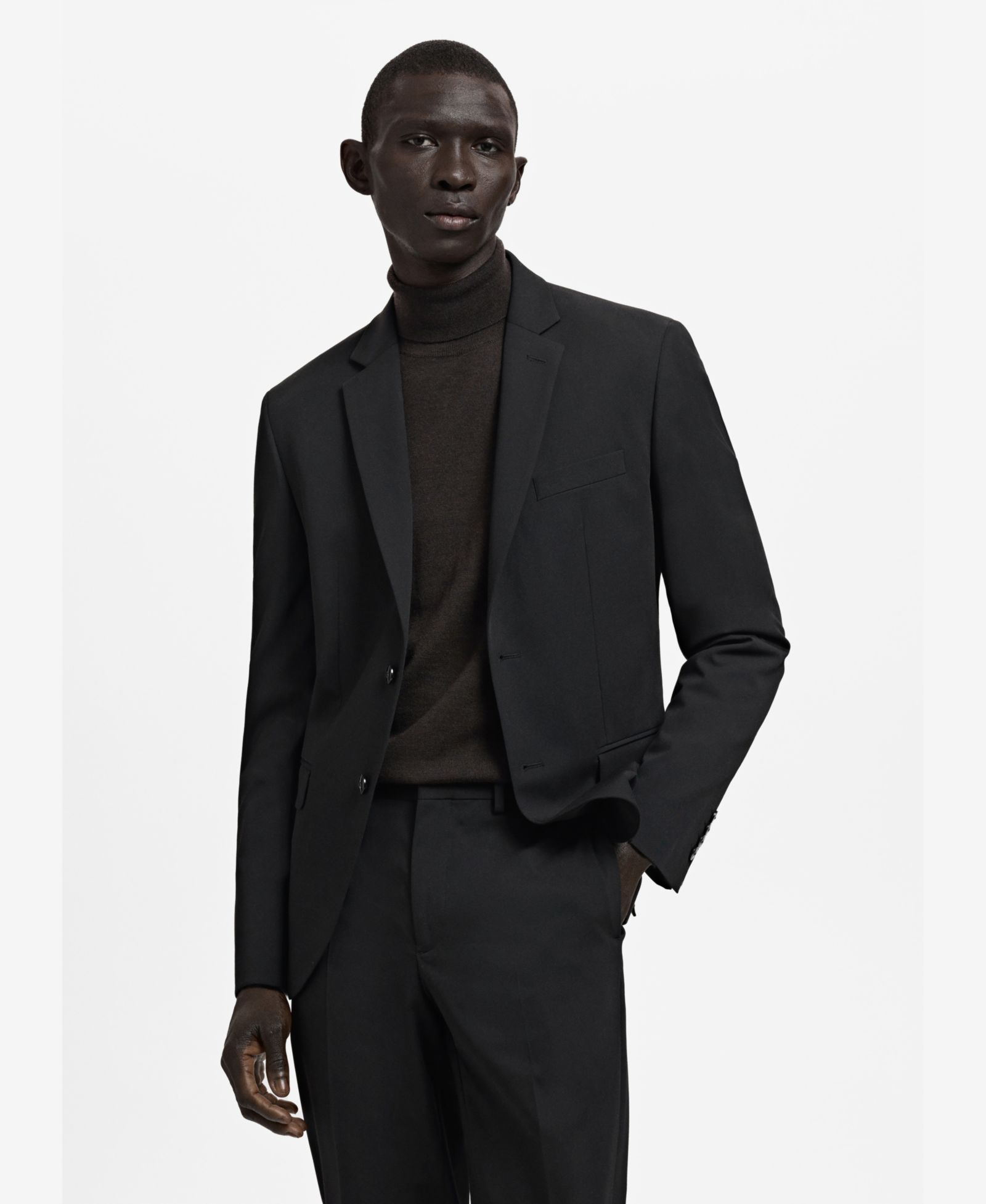 Мужской пиджак MANGO из эластичной ткани, суперприталенный крой