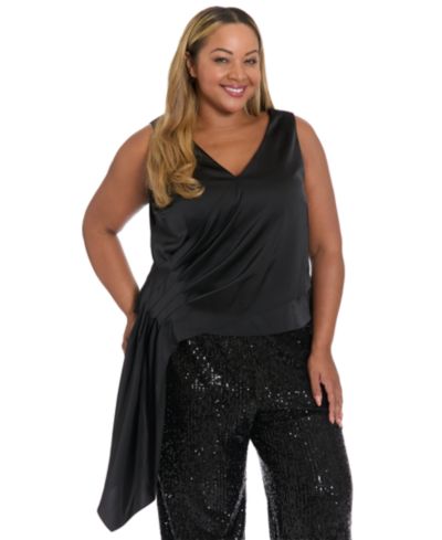 Асимметричный плиссированный топ Muse Plus Size