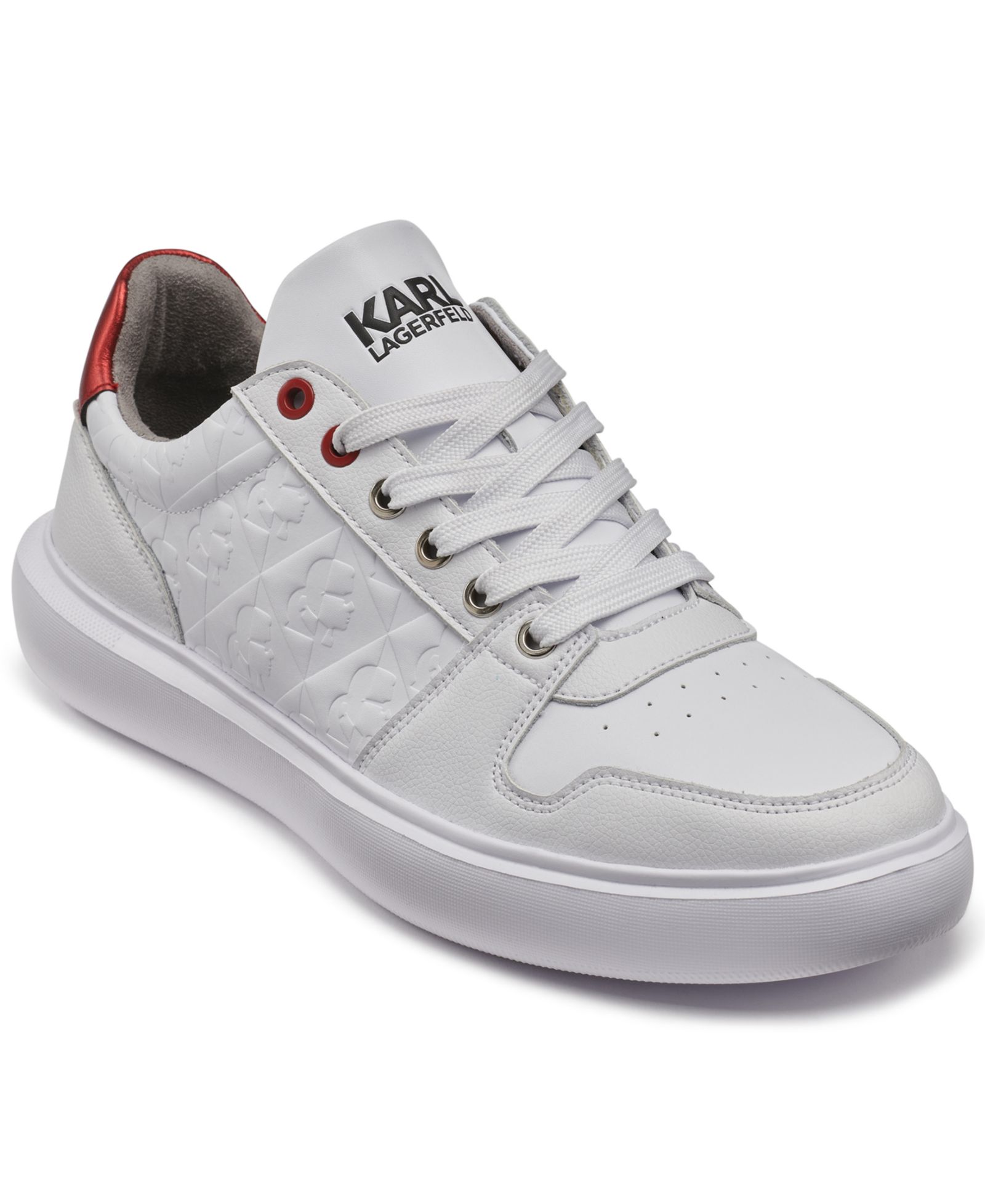 KARL LAGERFELD PARIS Men's 3D Logo Stamp Sneakers