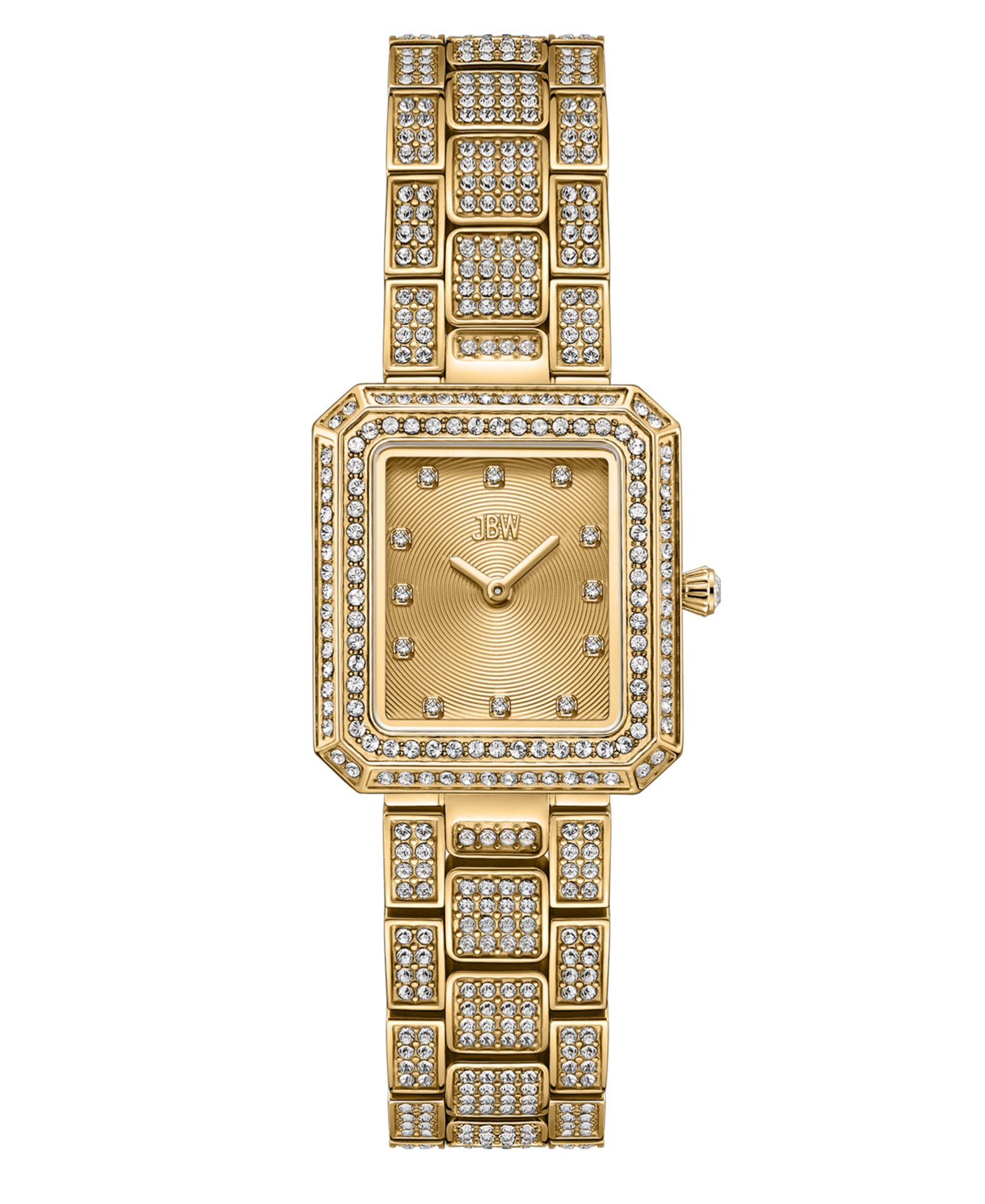 Jbw Women's Arc Crystal Diamond (0.06 ct. t.w.) Swiss Quartz Stainless Steel Watch, 23mm