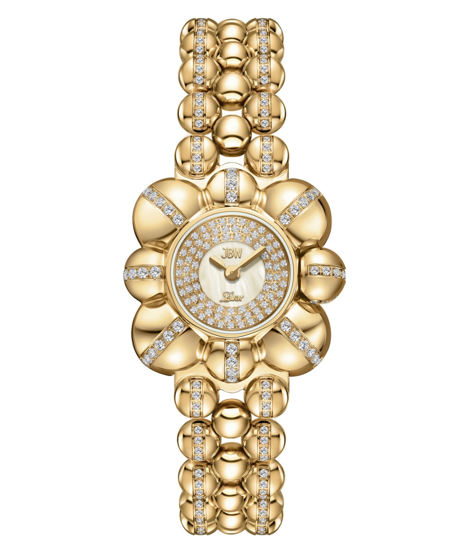 Часы Jbw Women's Atmosphere Crystal Swiss Quartz, 30mm, 18k Gold-Plated Stainless Steel