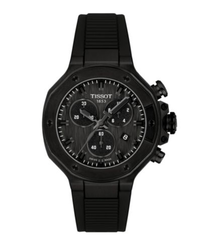 Tissot Унисекс наручные часы Black Silicone Bracelet, 38mm