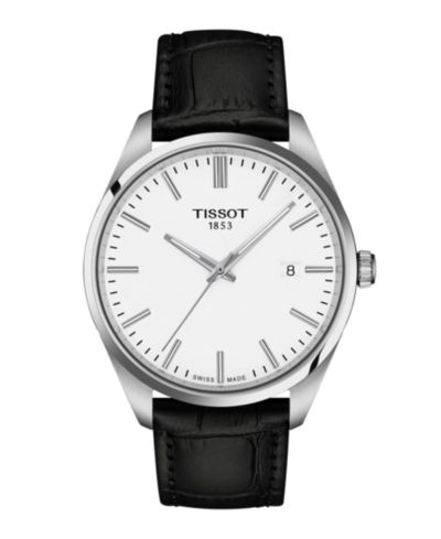 Часы Tissot Men's Black Leather Bracelet 40mm
