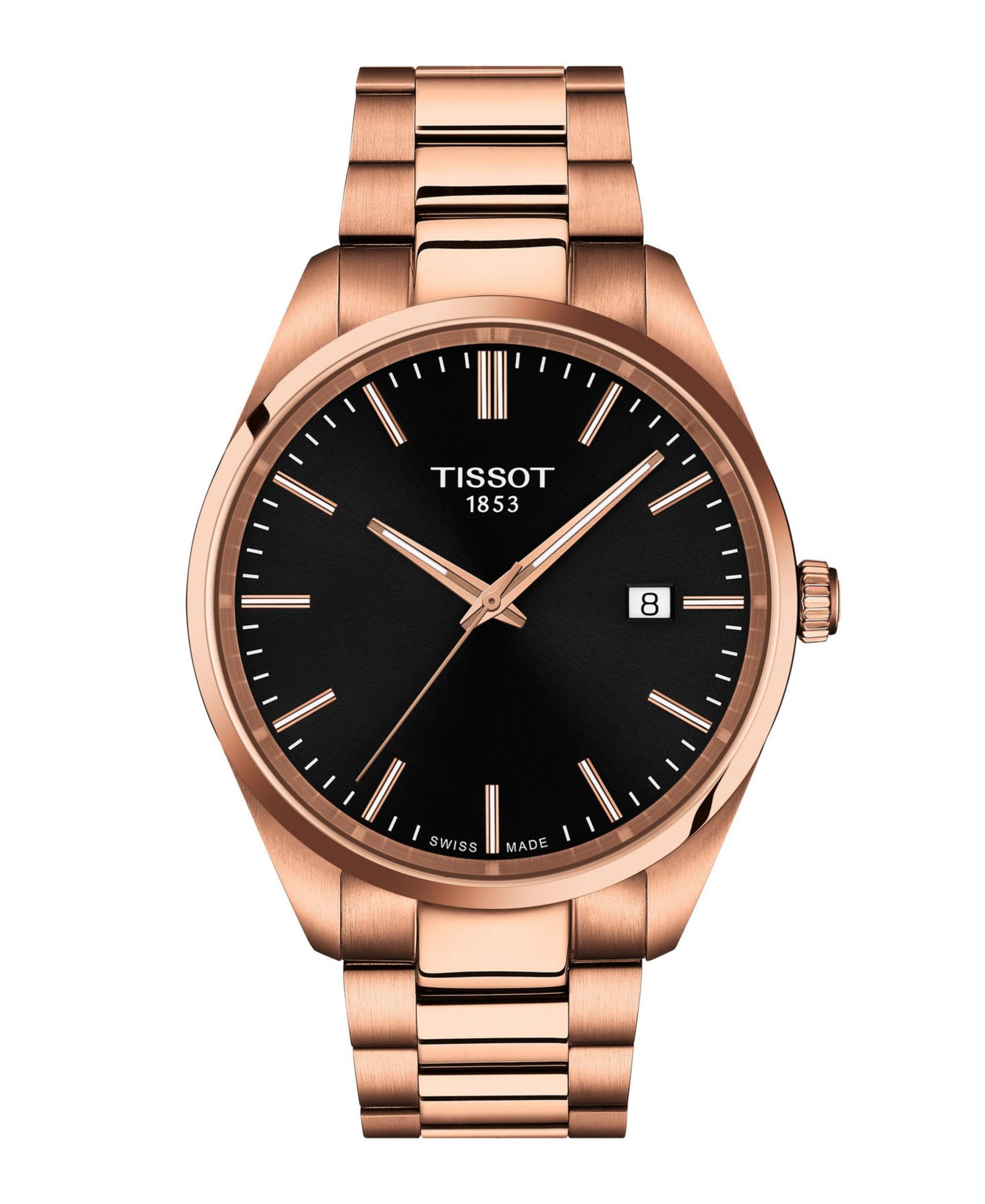Tissot Men's Rose Gold Stainless Steel Bracelet Watch, 40mm