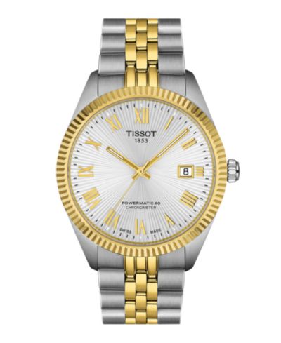 Tissot Мужские часы Ballade Powermatic 80 COSC двухцветные из нержавеющей стали с браслетом 39mm