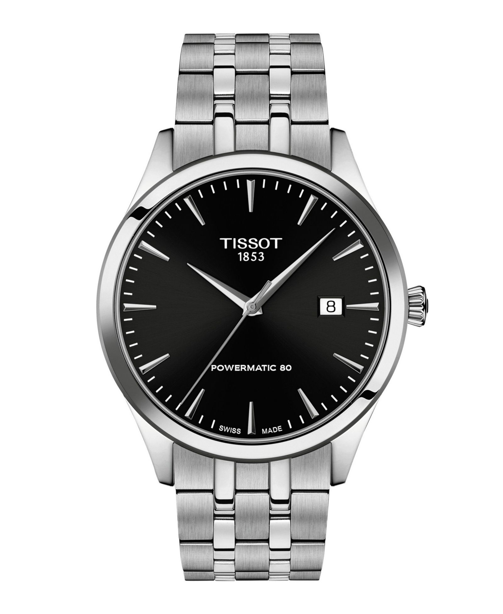 Tissot Men's Gray Stainless Steel Bracelet Watch, 40mm