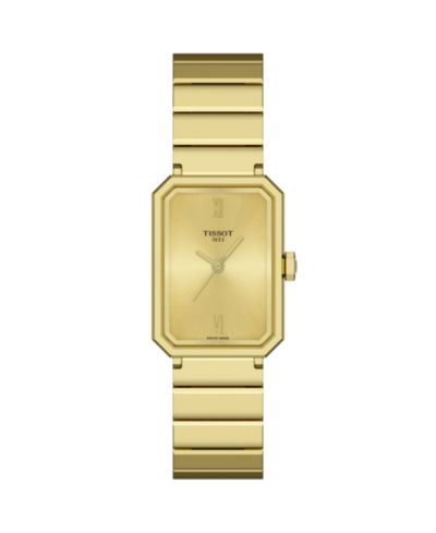 Женские золотые часы Tissot с браслетом из нержавеющей стали, 21.80mm
