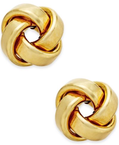 Серьги-гвоздики Italian Gold Love Knot, 14k Gold или White Gold