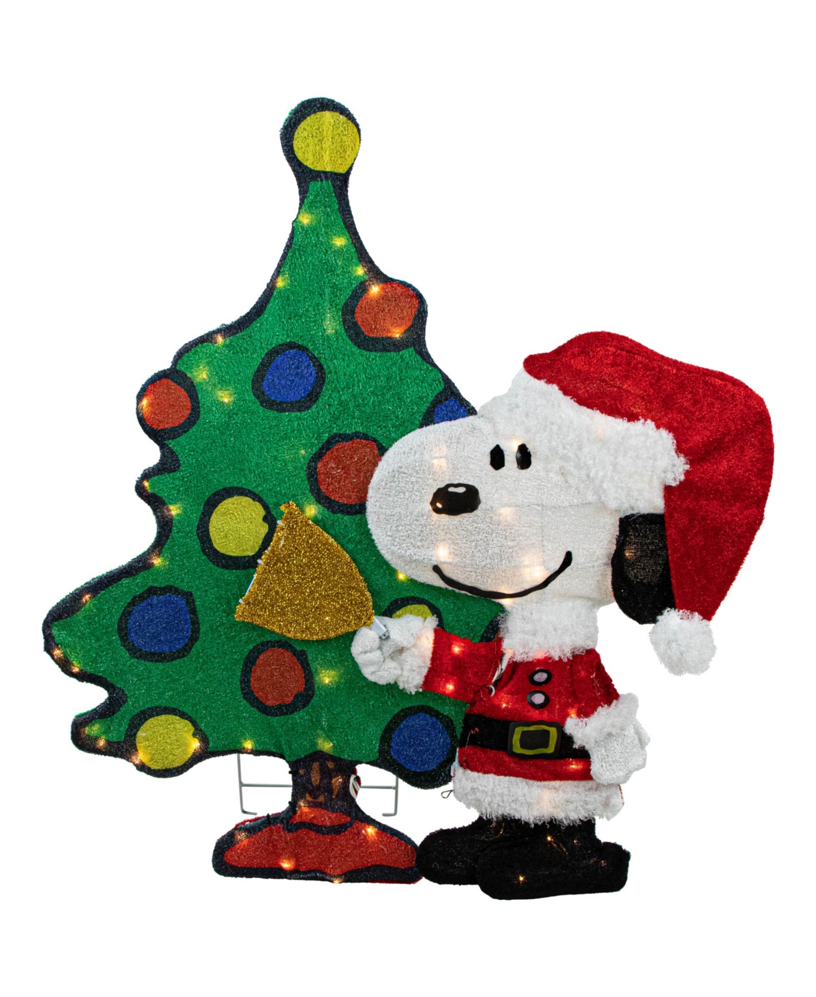 Northlight 32" LED уличный декор Peanuts Snoopy и рождественская елка