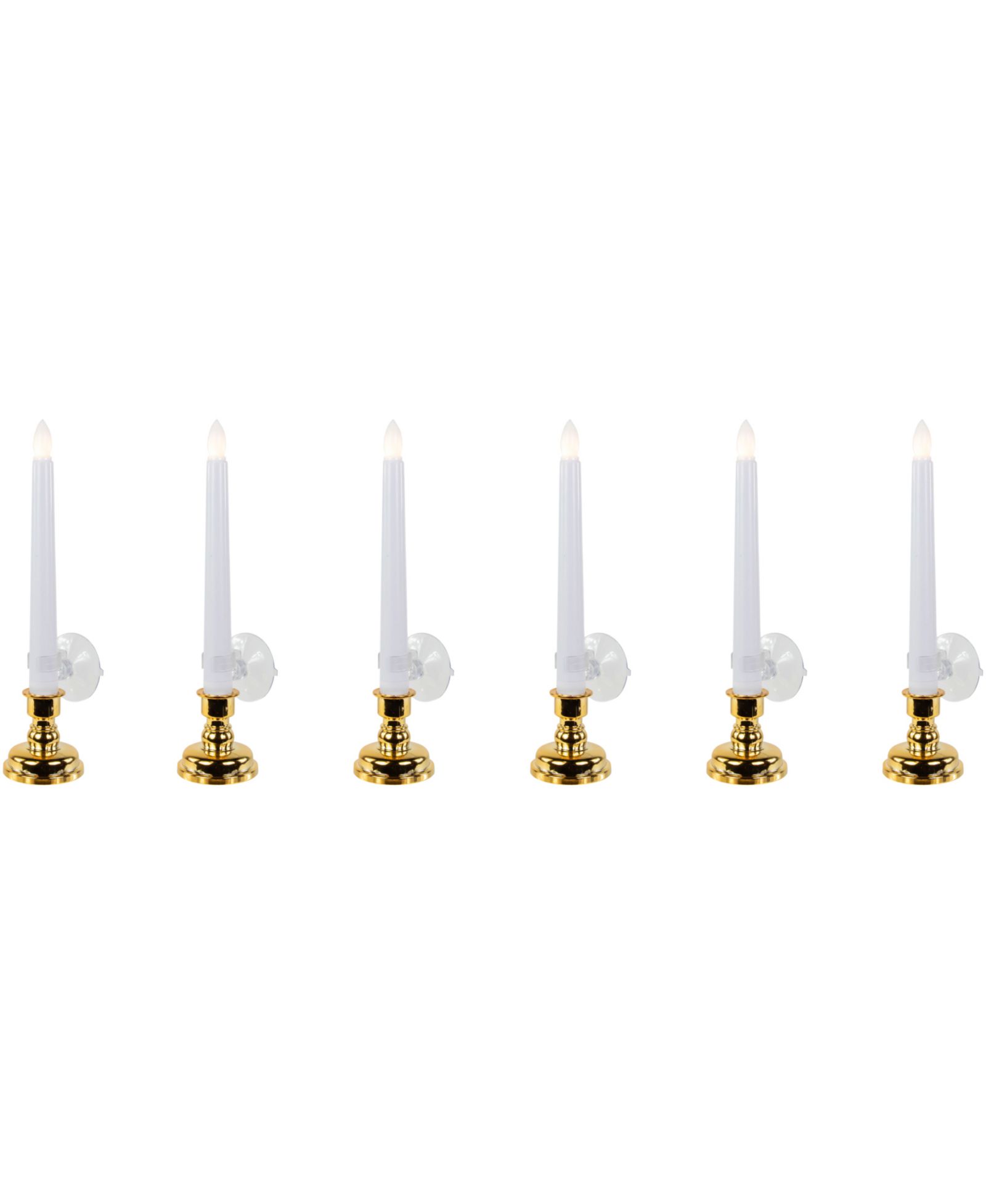 Northlight Single Light Window Candles with Remote and Timer, Set of 6
