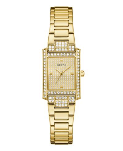 GUESS Women's Gold-Tone Glitz Analog Watch, 23mm