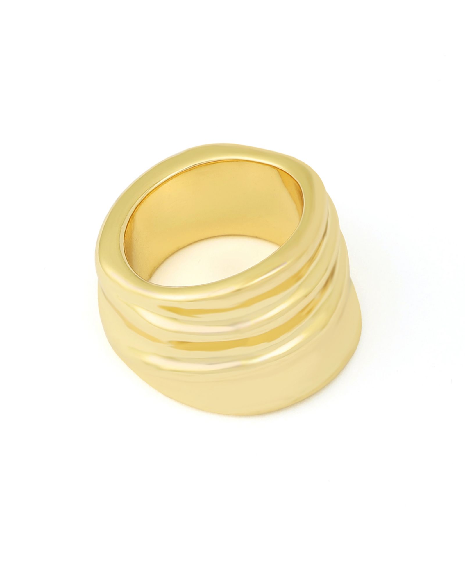 Robert Lee Morris Soho Gold Vintage Ridge Statement Band Ring