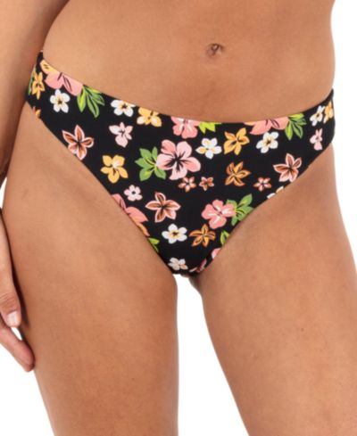 Hurley Women's Max Hibiscus Dream Mid-Cheeky Swim Bottoms