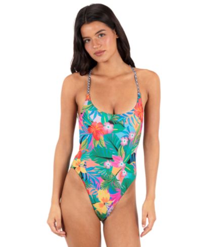 Женский слитный купальник Hurley Pacific Night с открытым кроем бедра
