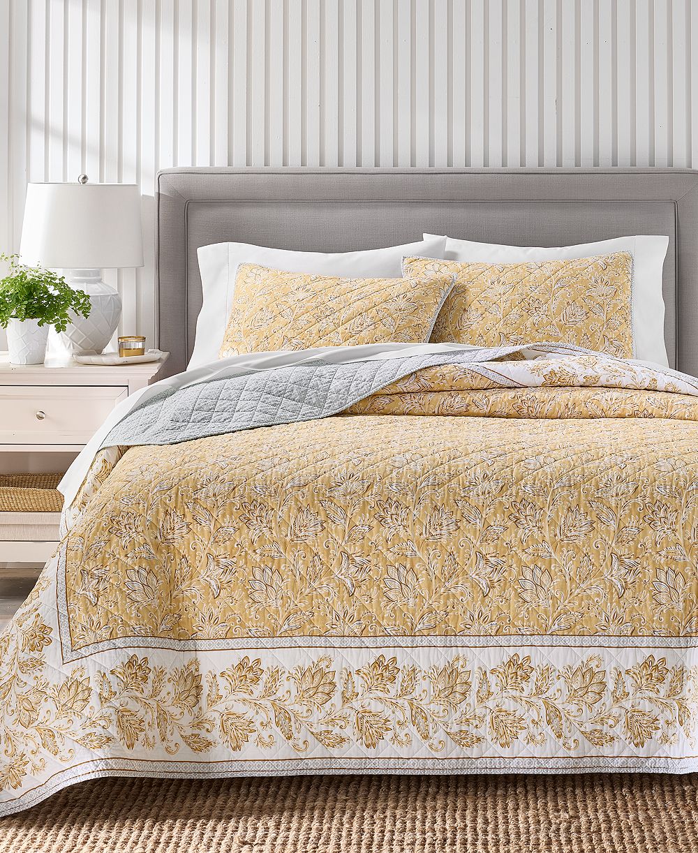 Charter Club Valencia Jacobean 3-Piece Quilt Set, Queen, Macy's Exclusive