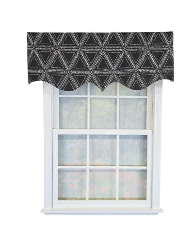 Занавеска RLF Home 100% Cotton Zircon Regal с подкладкой Poly/Cotton Ivory Rod Pocket 50" x 16" Silver