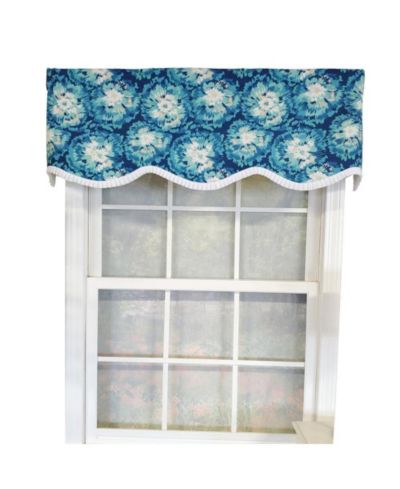 Декоративная занавеска RLF Home Burst Provance 3" Rod Pocket синего цвета