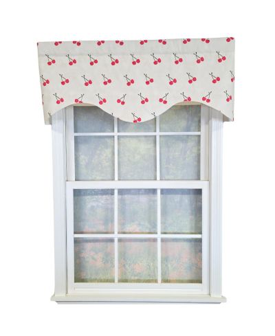 RLF Home декоративный козырек Cherry Dance, 100% хлопок с айвори подкладкой, 50" x 17", цвет Cream